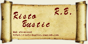 Risto Bustić vizit kartica